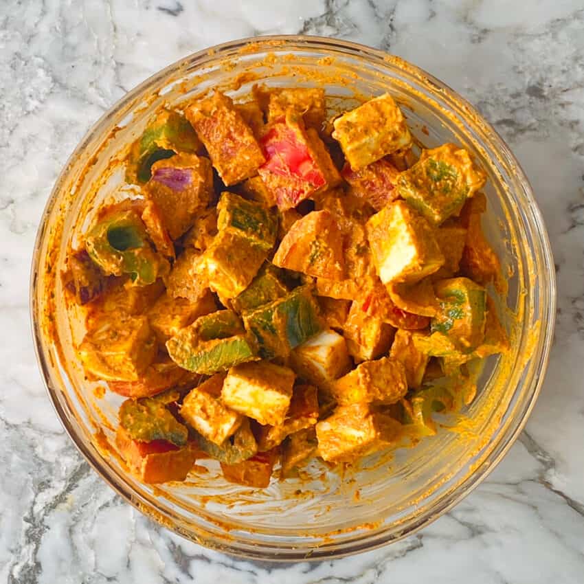 Marinated paneer
