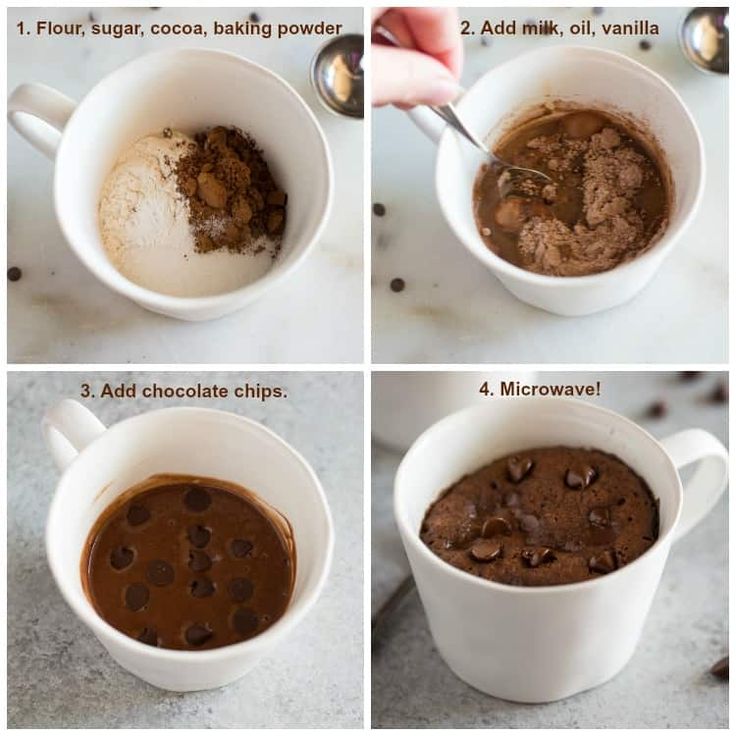 Mug Cake Steps